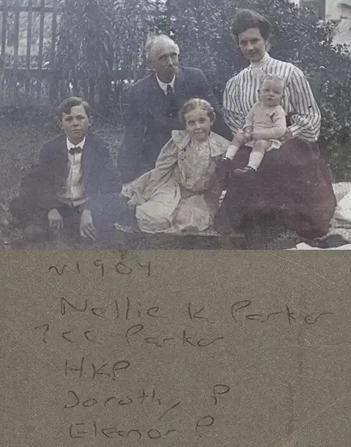 Hugh, Dorthy, Eleanor, James and Nellie Parker