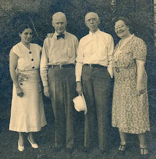 Austen and Helen Fox with James and Nellie Parker - 1937