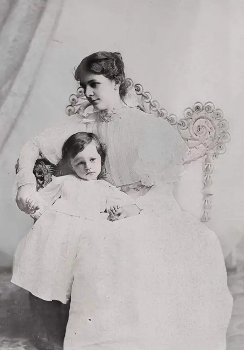 Nellie Klemme (Parker) with her son Hugh Parker